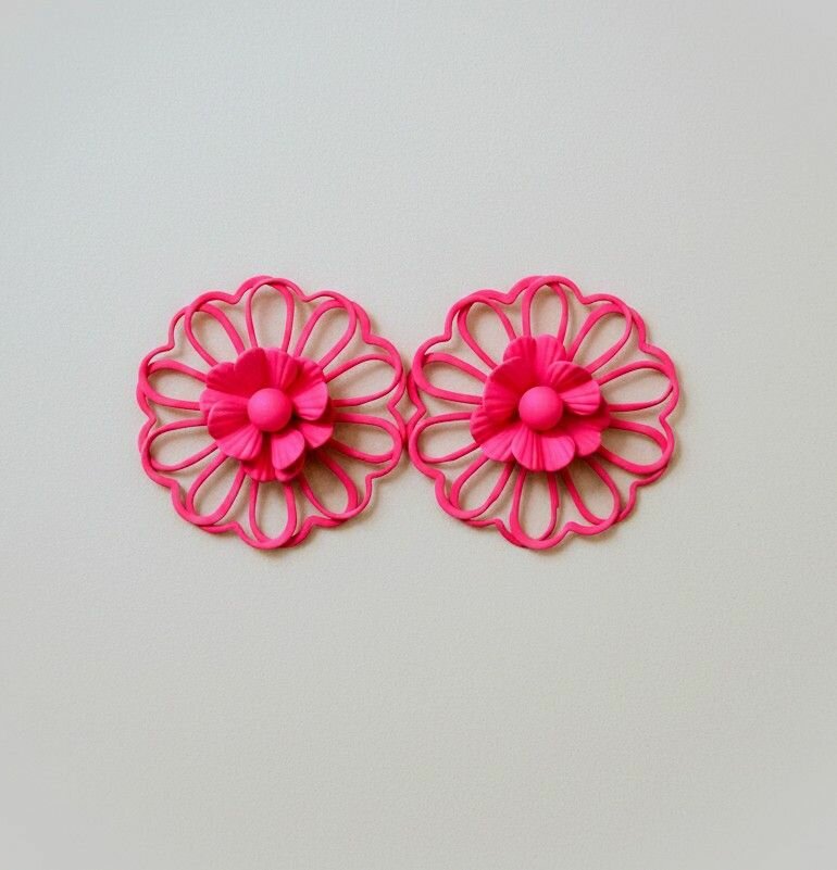 Boucles d'oreilles florales