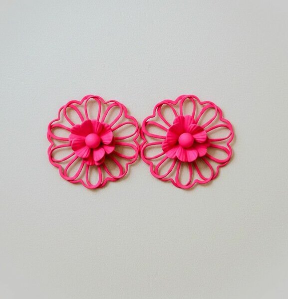 Boucles d'oreilles florales