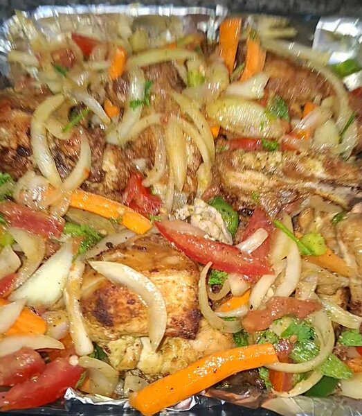 Poulet rôti aux légumes