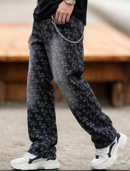 Pantalon large tendance homme