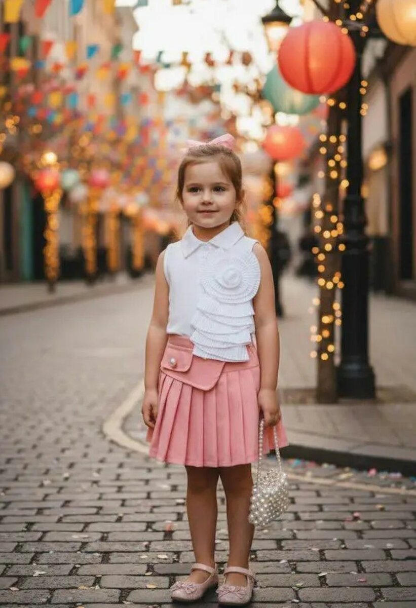 Ensemble robe plissée enfant