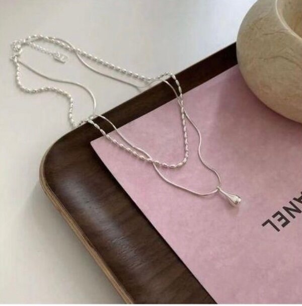 Collier en argent double