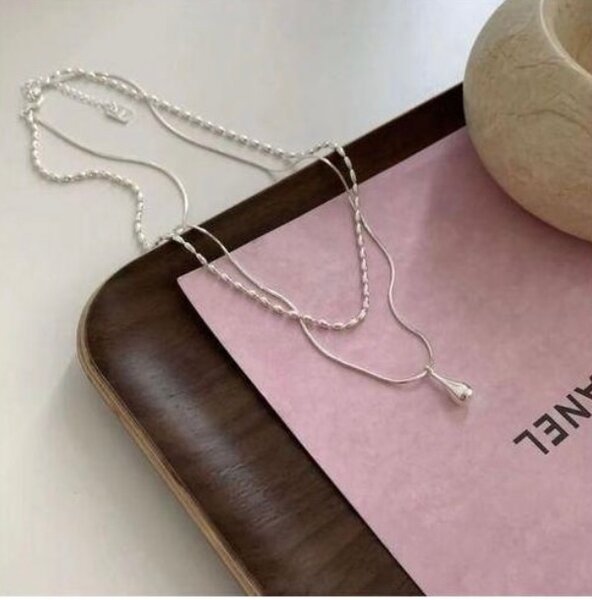 Collier en argent double