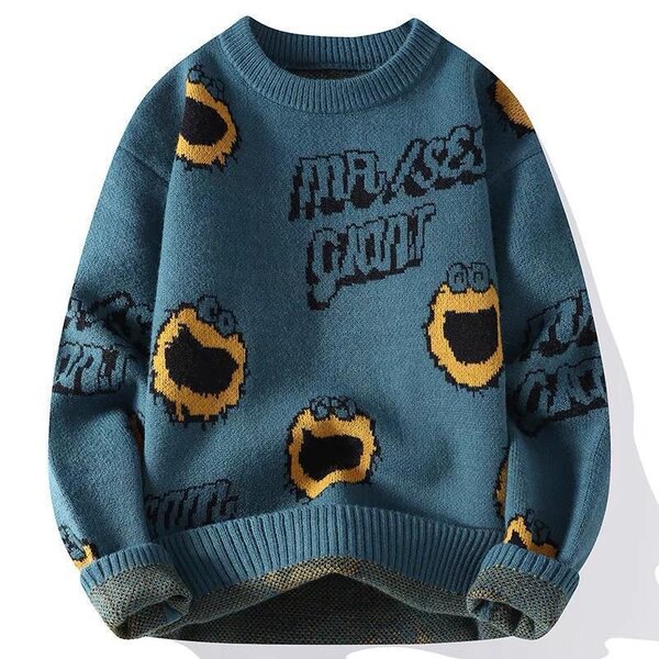 Pull motif drôle rétro