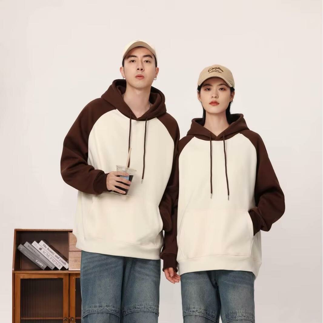 Sweat à capuche bicolore