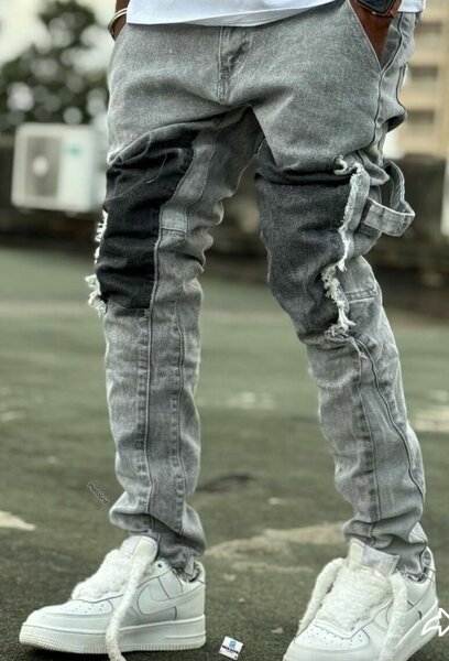 Jean slim dégradé homme