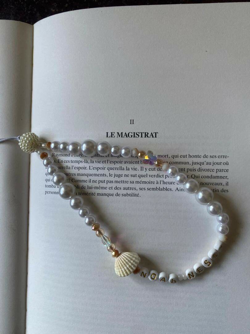 Cordon de téléphone perlé élégant