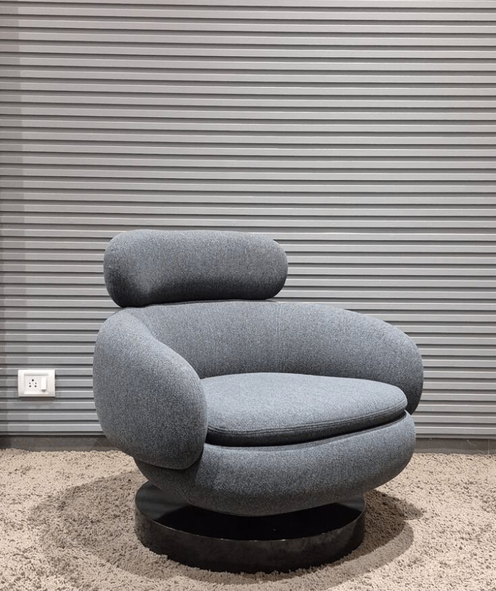 Fauteuil design gris moderne