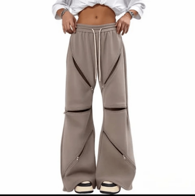 Pantalon cargo zippé femme