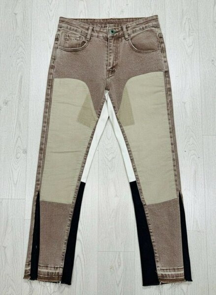 Jeans patchwork en denim