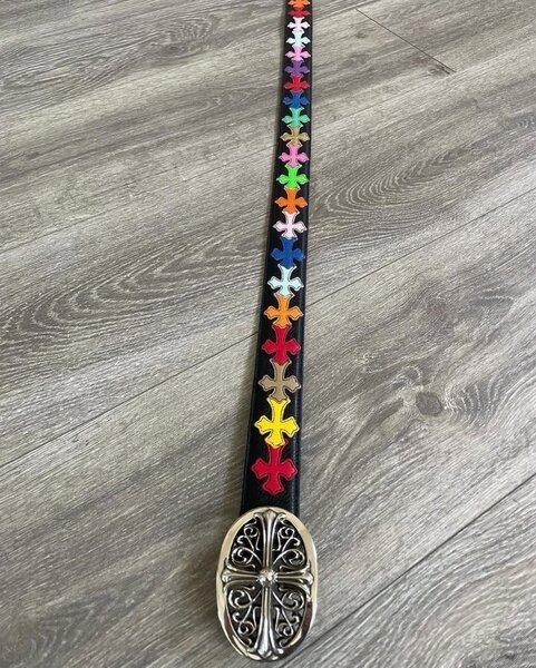 Ceinture en cuir multicolore