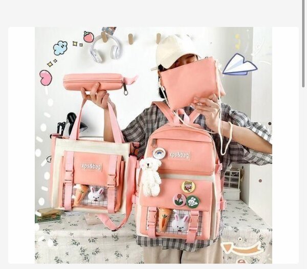 Sac à dos kawaii rose