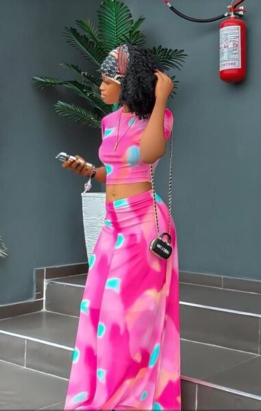 Robe deux pièces colorée