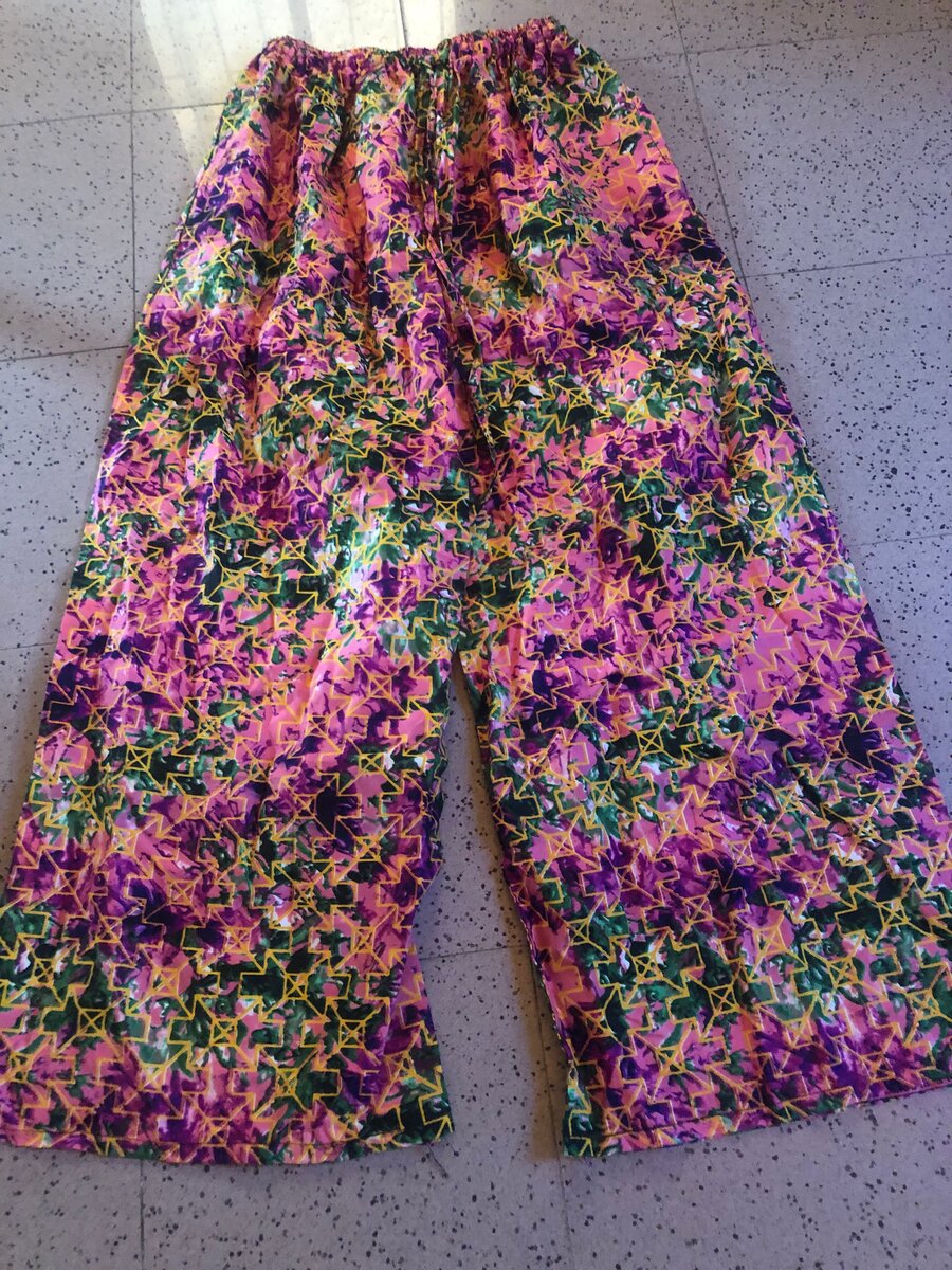 Pantalon fluide imprimé multicolore