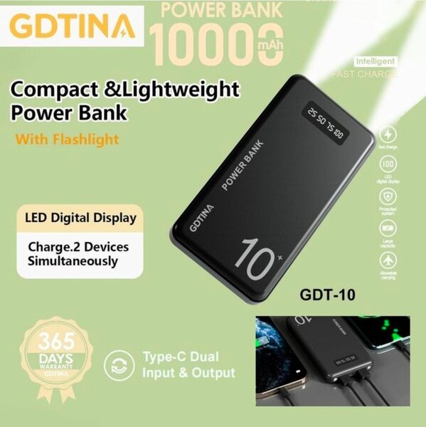 Batterie externe 10000mAh LED