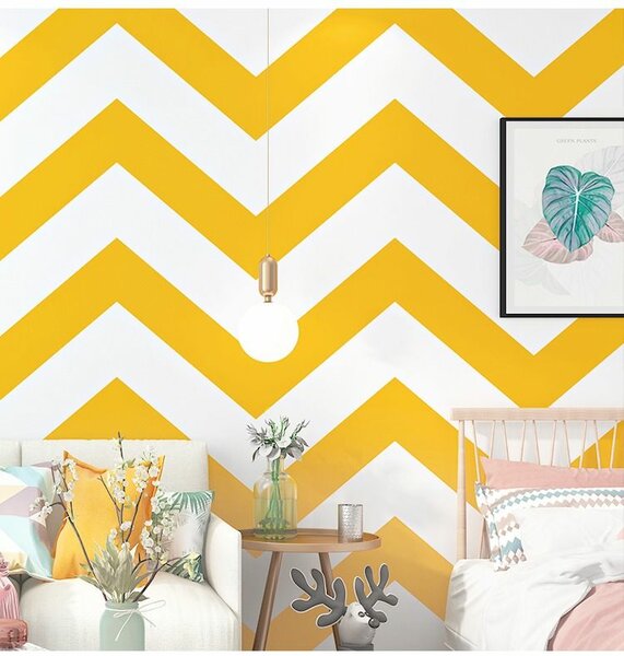 Papier peint à motifs géométriques