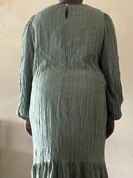 Robe longue en coton vert