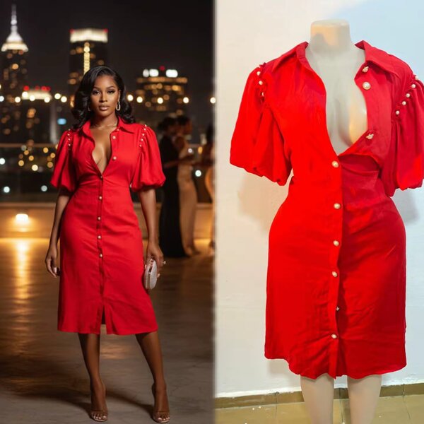 Robe rouge élégante