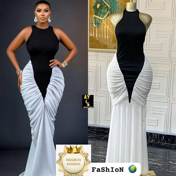 Robe élégante bicolore