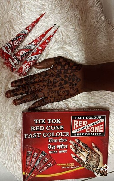 Cônes de henné rouge rapide