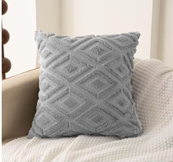 Coussin gris texturé