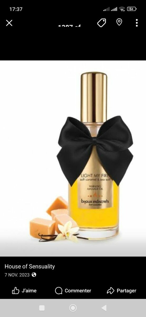 Huile de massage vanille