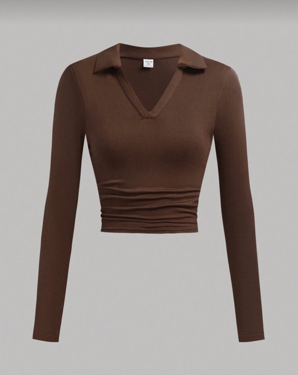 Tops col polo pour femme