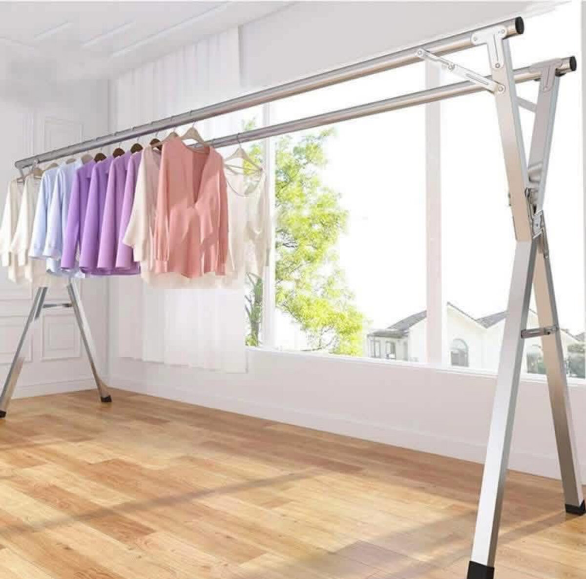 Étendoir à linge pliable robuste