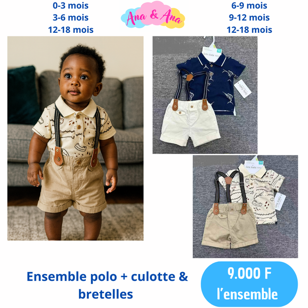Ensemble bébé polo et short