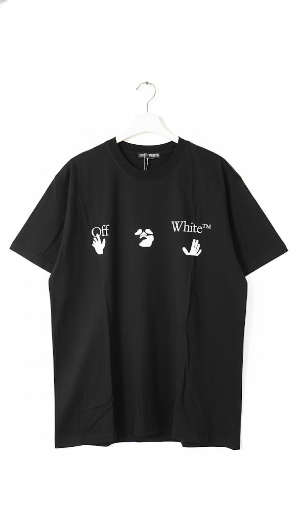 T-shirt noire graphique Off-White
