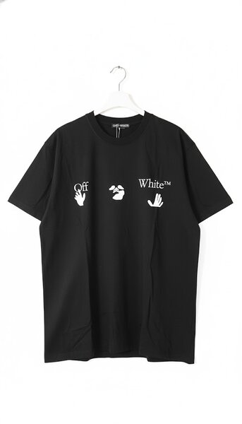 T-shirt noire graphique Off-White