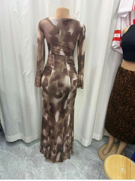 Robe longue moulante chic