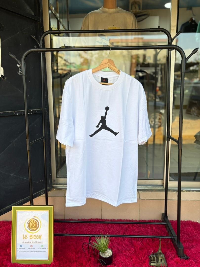 T-shirt blanc logo sportif