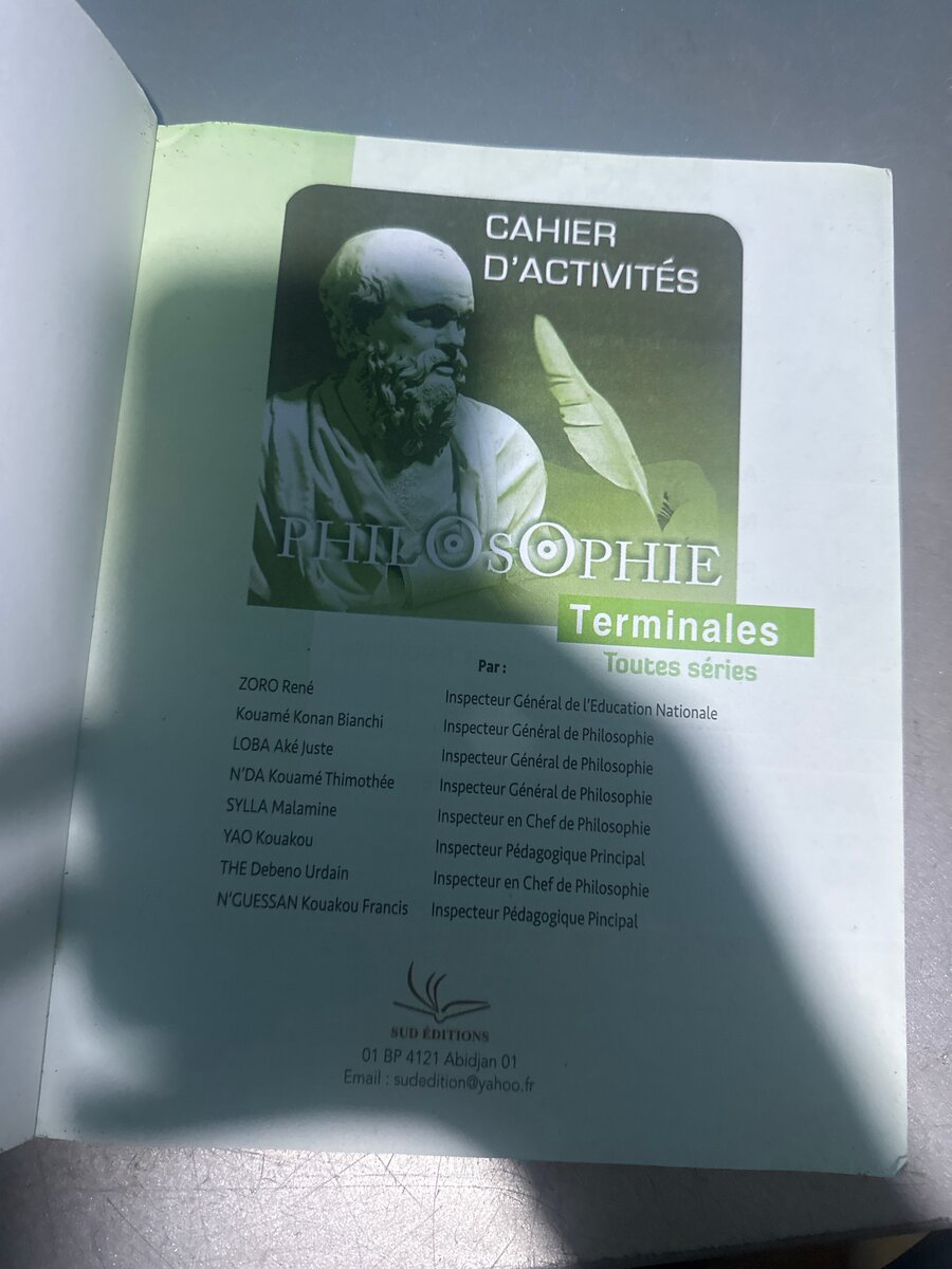 Cahier d'Activités Philosophie