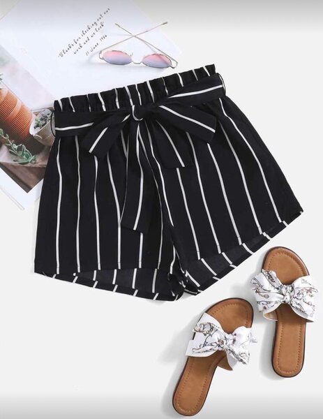 Shorts rayés élégants femme