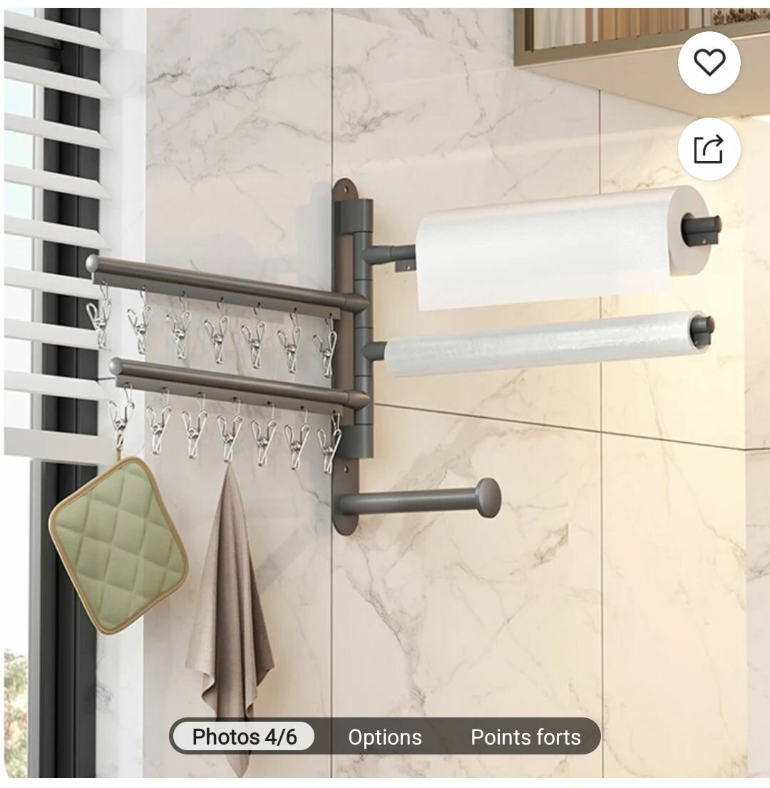 Séchoir mural pliable