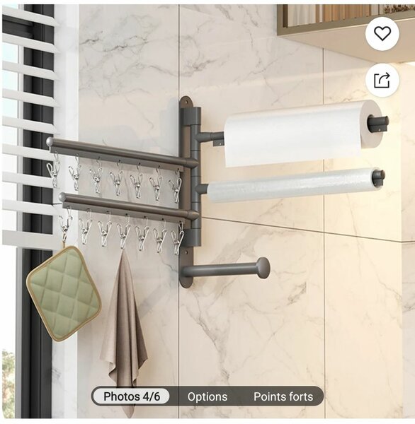 Séchoir mural pliable