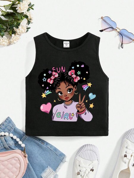 Cute Graphic Girl's Tank Tops