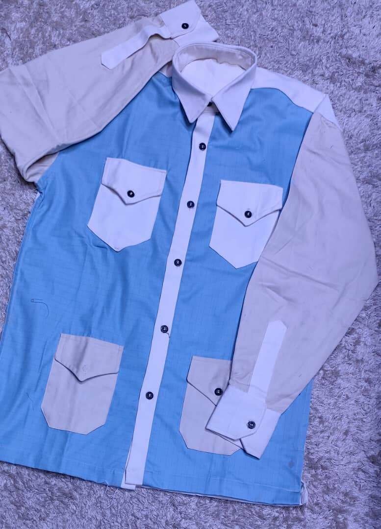 Chemise bicolore décontractée