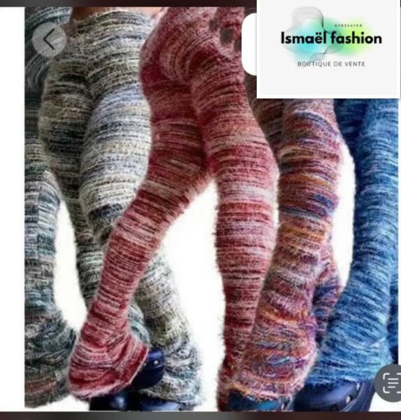 Leggings en laine multicolore