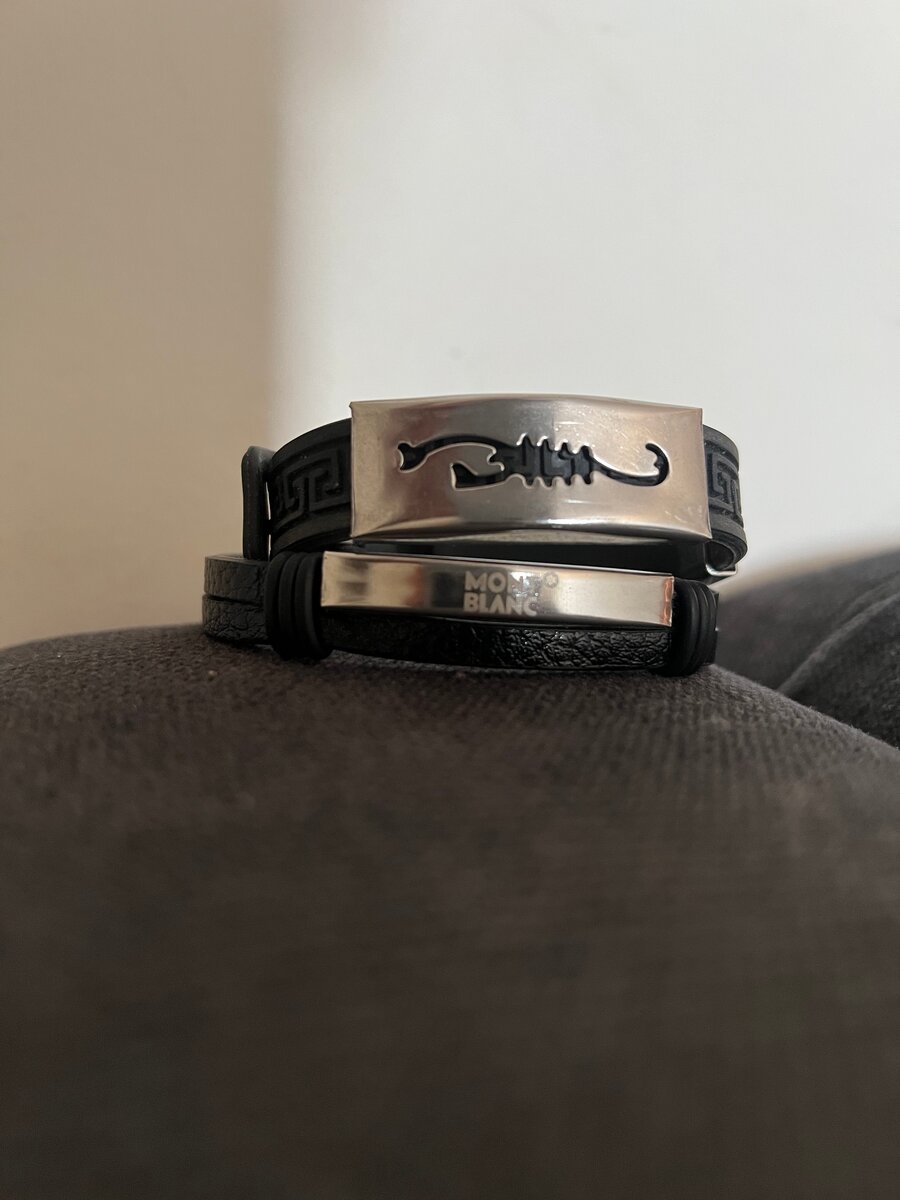 Bracelet en cuir homme scorpion