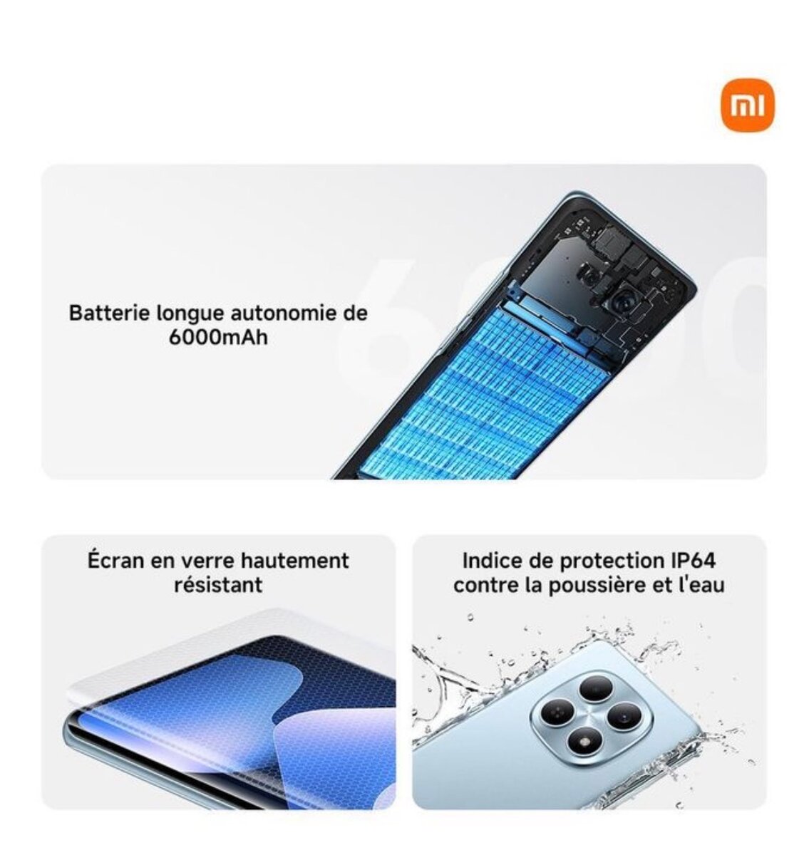Xiaomi Redmi Note 15 : smartphone 6000mAh, IP64