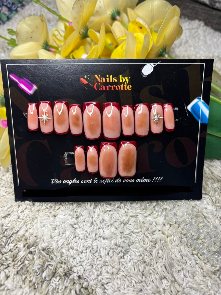 Ongles Press-On Étoile Élégante