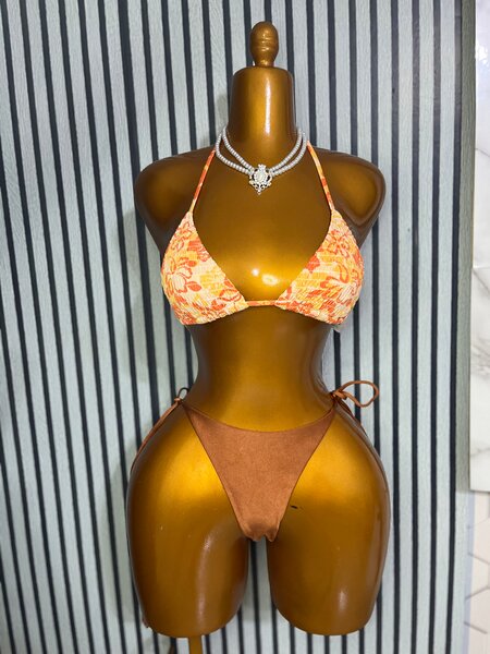 Bikini floral orange