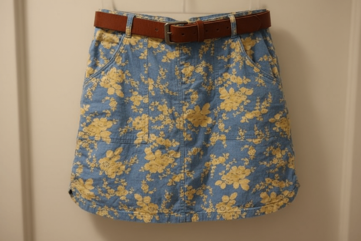 Jupe à rayures et florale