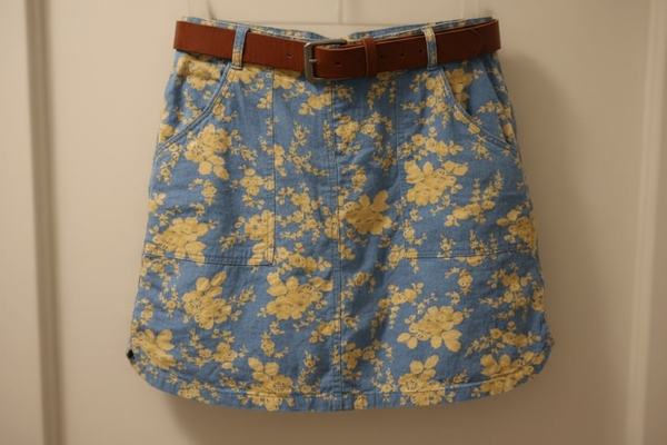 Jupe à rayures et florale