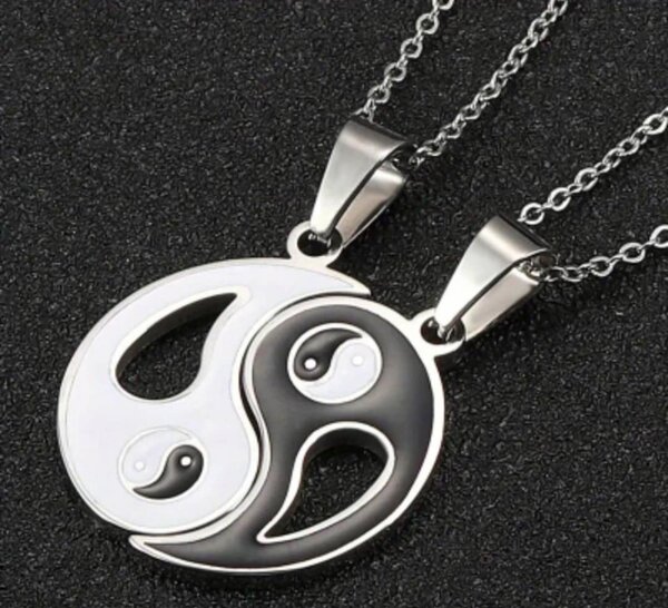 Pendentifs Yin Yang Acier Inox