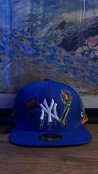 Casquette NY Bleu Brodée