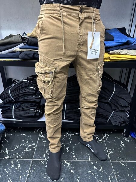Pantalon cargo homme beige
