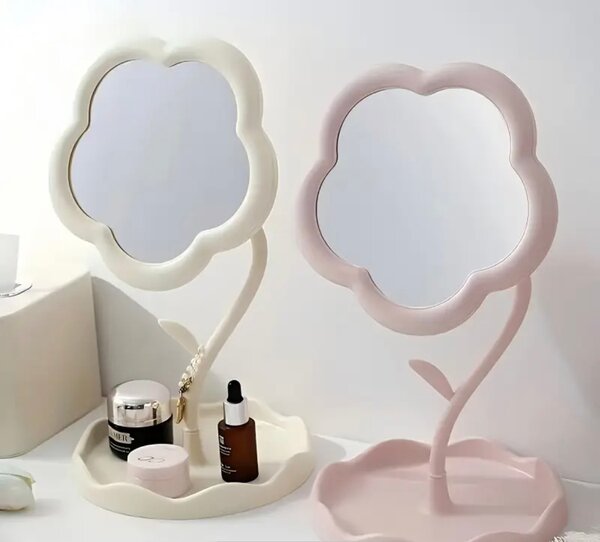 Miroir de vanité fleur